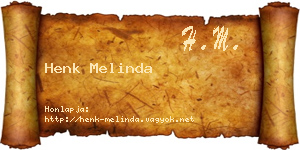 Henk Melinda névjegykártya